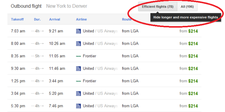 google-flights-results
