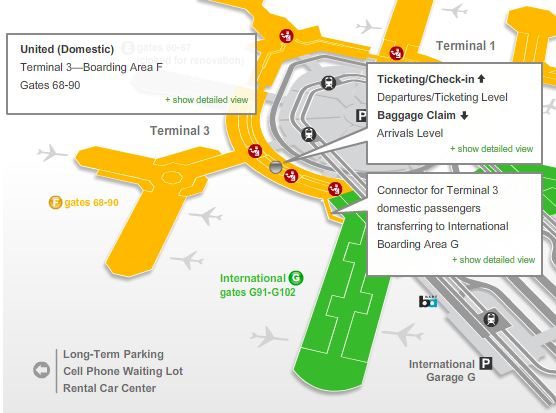 map of airport terminals