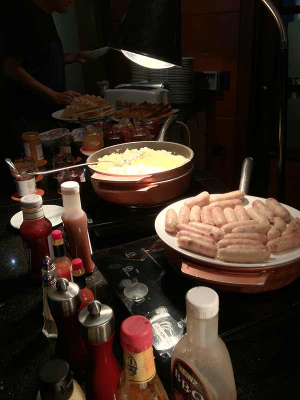 a table with food on it