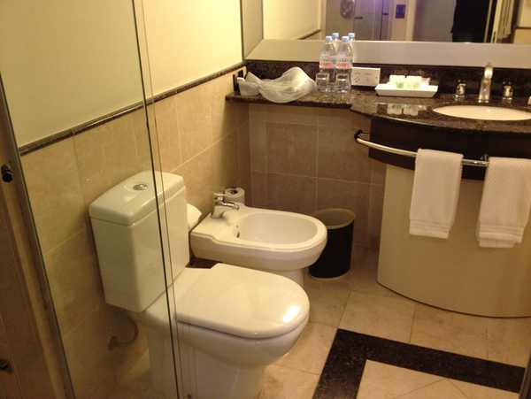 a bathroom with a sink and toilet