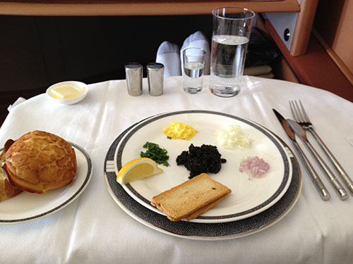 a plate of food on a table