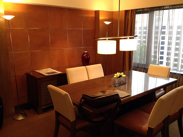 picture of dining table in hotel suite