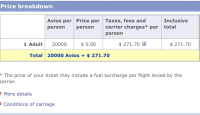 a screenshot of a flight ticket