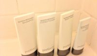 a group of shampoo bottles
