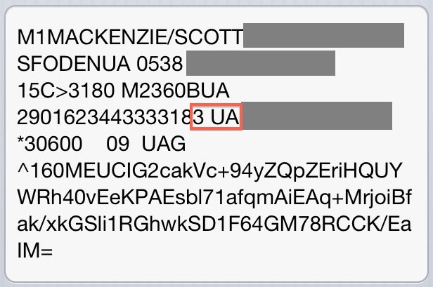 Sample output WITH PreCheck approval.