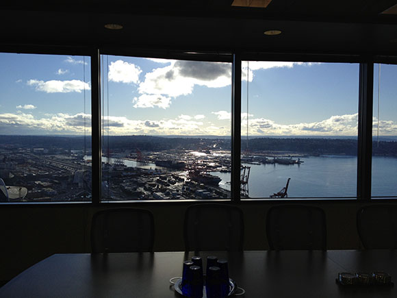 picture of Elliot bay from window