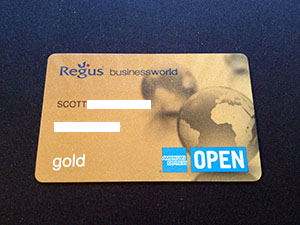 Regus credit card picture
