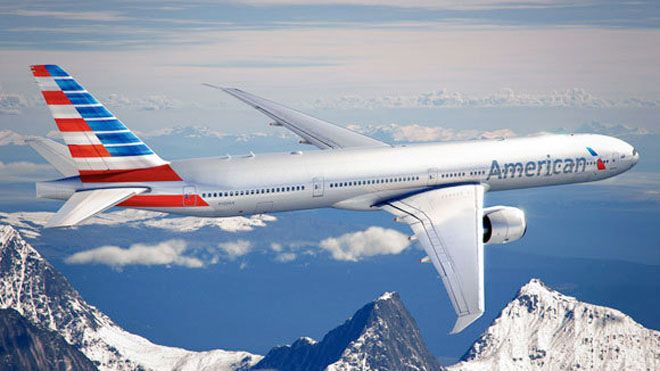 American's first 777-300 series plane is expected to enter service later this month displaying the paint scheme seen in the photo here. 