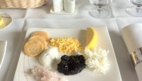 a plate of food on a table