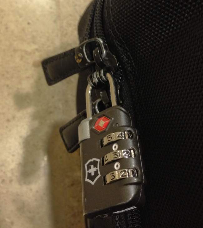 a lock on a zipper