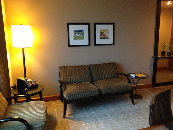 picture of hotel room couch