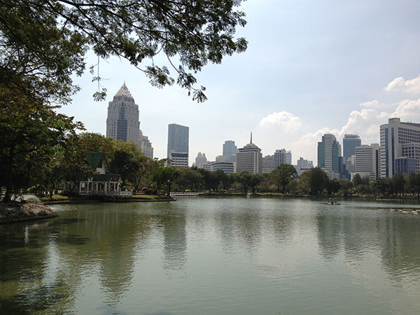 picture of Bangkok from a park