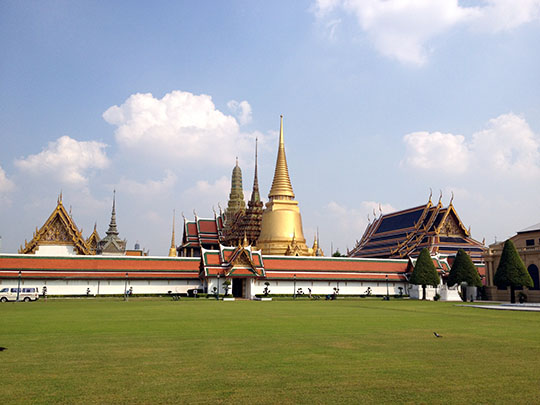 picture of a field inside palace grounds