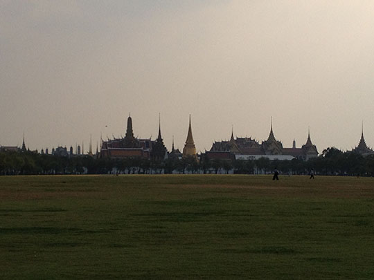 picture of a field outside of palace