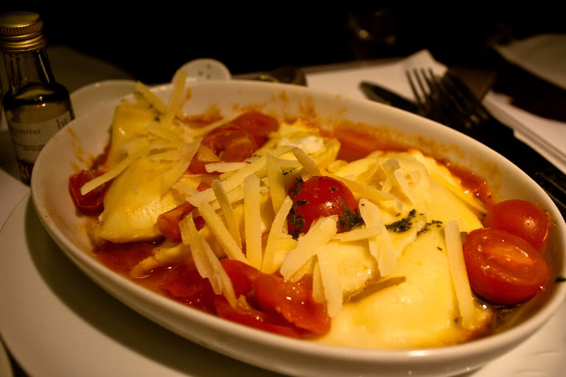 a plate of food with a fork and spoon