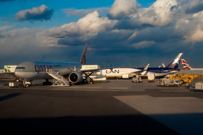 airplanes parked at an airport