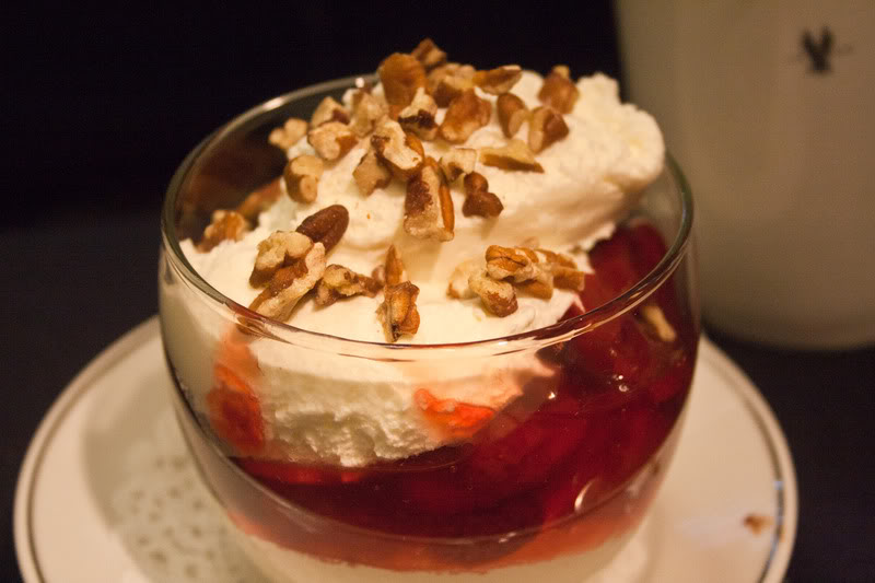 a dessert in a glass
