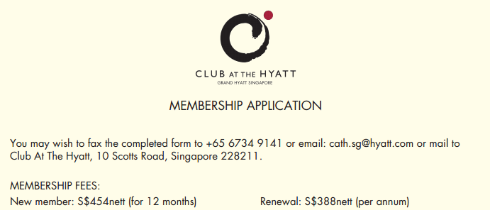 Club at the Hyatt Singapore
