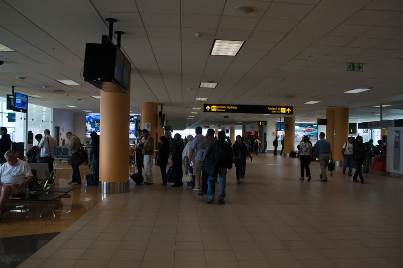 a group of people in a terminal