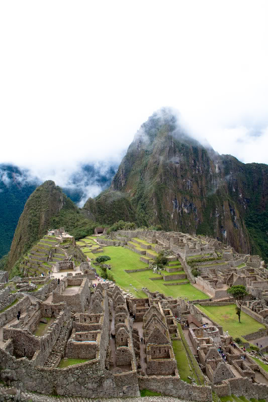 a stone city on Machu Picchu