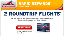 Targeted: Southwest Credit Card with 50,000 Bonus Points