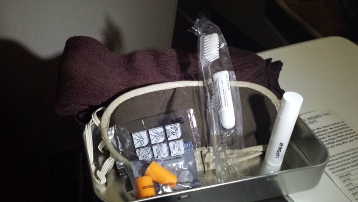 Swiss air business class amenity kit