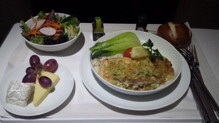 Swiss air Business class dinner