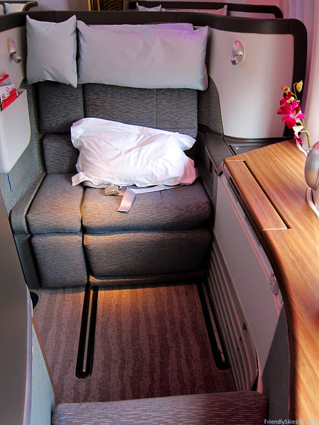 a seat in a plane