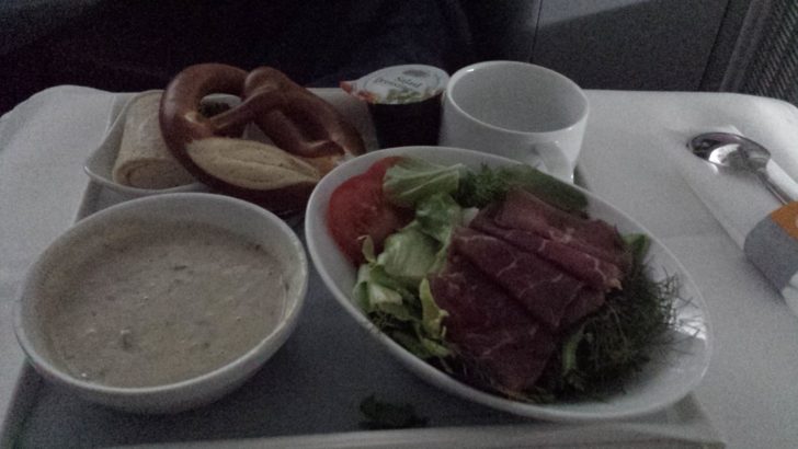 Lufthansa business class lunch