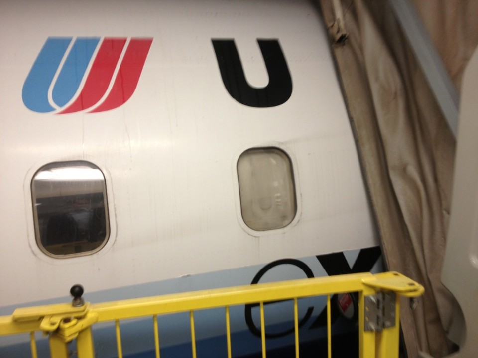 a close up of a plane