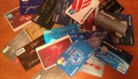 a pile of credit cards