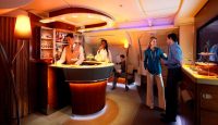 a group of people in an airplane