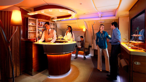 Emirates in-flight bar
