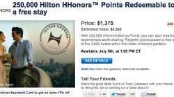 Daily Getaways: Hilton HHonors Points for 0.495 Cents