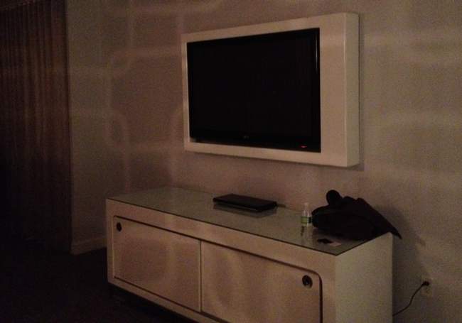 a tv on a wall