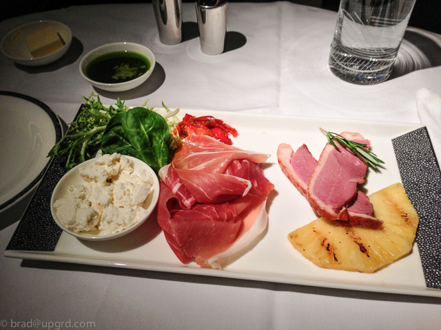 singapore-first-class-sfo-icn-antipasto