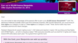 Targeted SPG Amex 30,000-Point Offer May Be Available