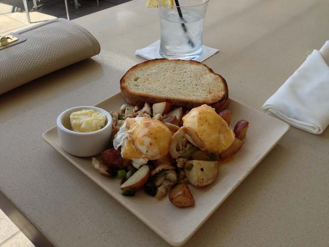 a plate of food on a table