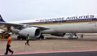 a large airplane on the runway