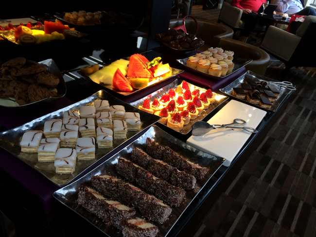 a table full of food
