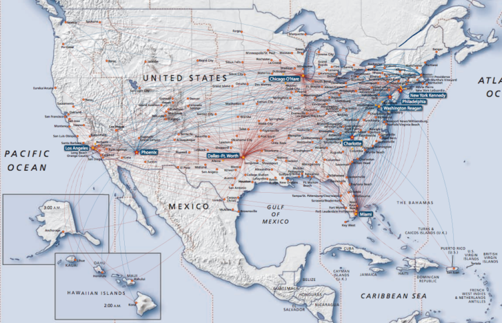 American domestic map