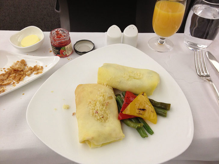 Asiana - breakfast seafood crepe