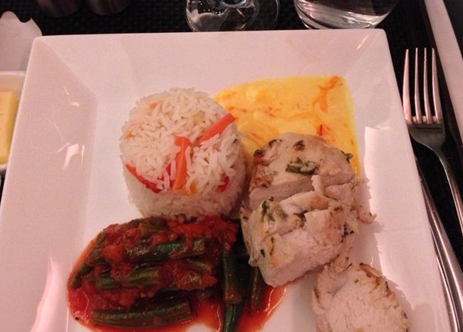 a plate of food on a table