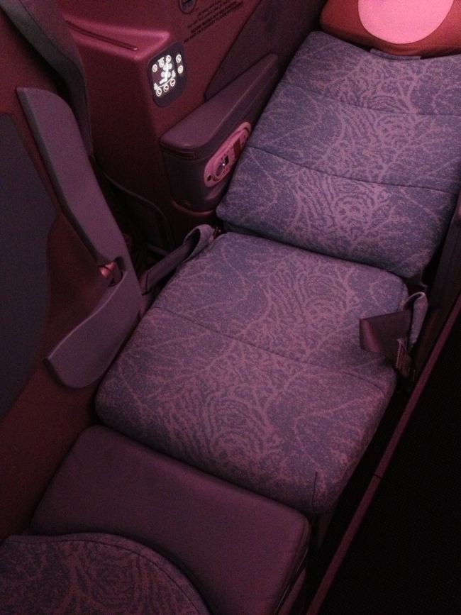 a seat in a plane