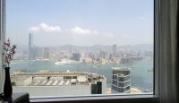 a view of a city from a window
