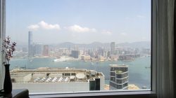 a view of a city from a window