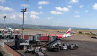 an airplane at an airport