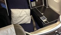 a seat in an airplane