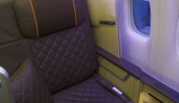 a seat in an airplane