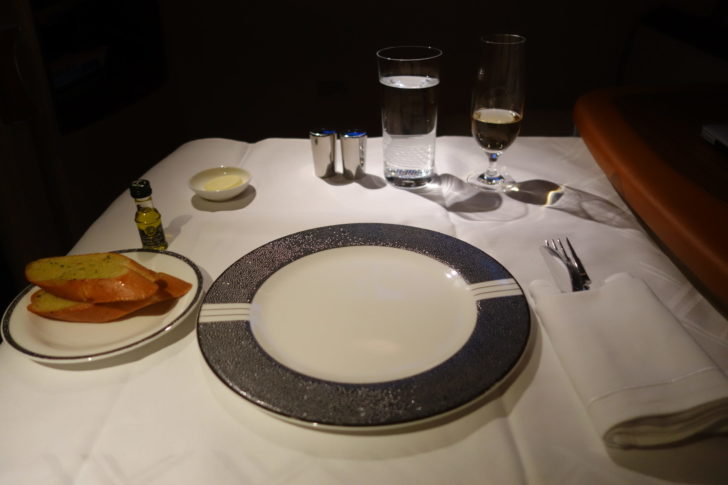 Table setting (and garlic bread!)